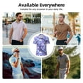 thumbnail image 5 of Sikiie flower crystal Skull Print Men's Short-sleeved POLO Shirts, Button-down Shirts and T-shirts are Suitable for Vacation, Leisure and Business-3X-Large, 5 of 6