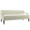 thumbnail image 2 of Modway Concur Button Tufted Performance Velvet Sofa, White, 2 of 2