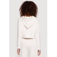 thumbnail image 4 of Women's Cropped Long Sleeve Zip Front Drawstring Hoodie, 4 of 4