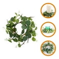 thumbnail image 2 of KALLORY Artificial Leaves Candle Wreath Ring for Decoration Multi Synthetic Material 6 Inch, 2 of 10