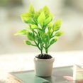 thumbnail image 4 of Artificial Miniature Green Plant Bonsai Fake Potted Plant Garden Decor Accessory, 4 of 10