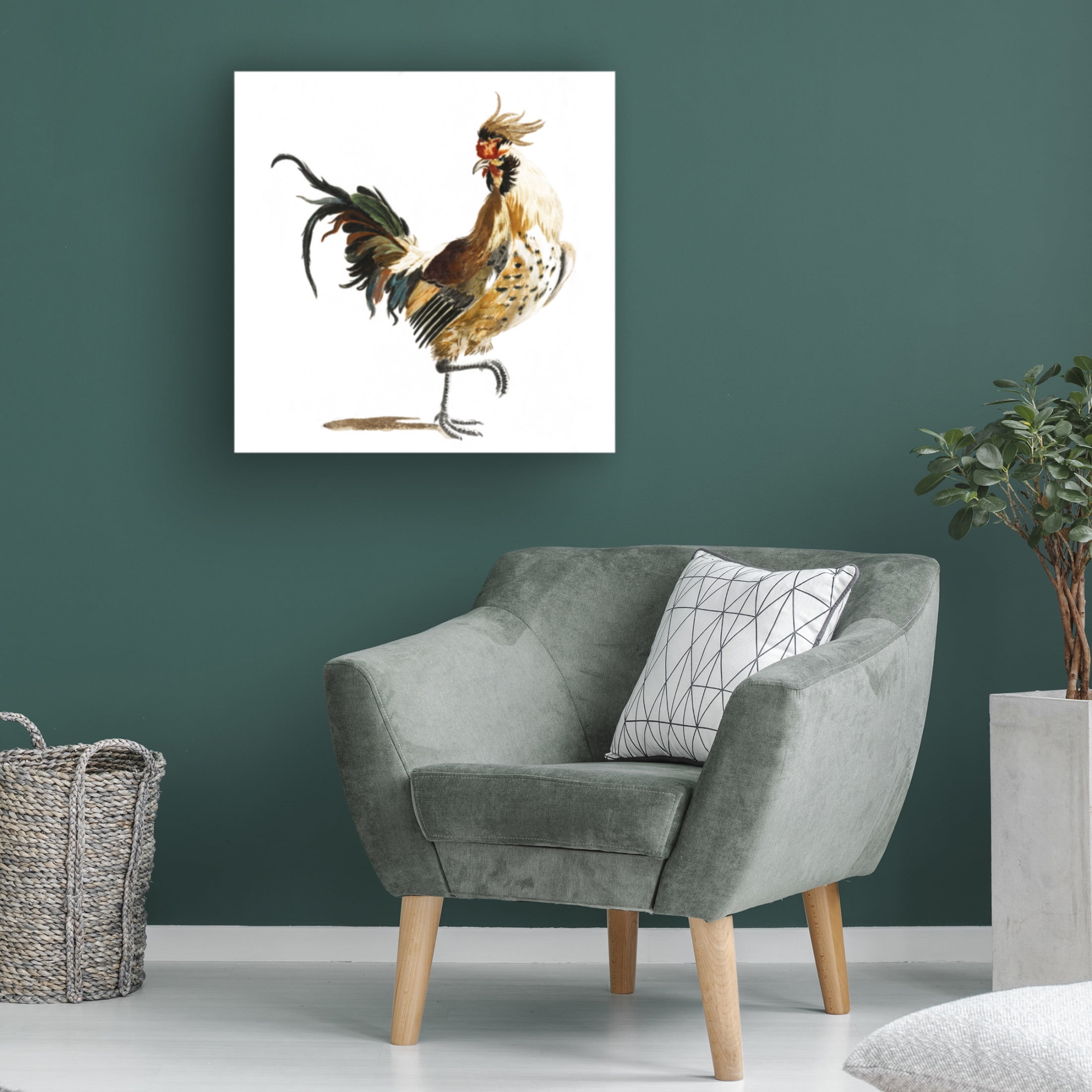 Trademark Fine Art Johan Teyler  Teyler Roosters I Canvas Wall Art