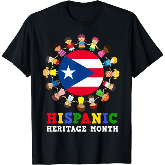 Puerto Rican Flag Hispanic Heritage Puerto Rico Boy Girl Kid T-Shirt