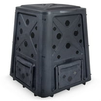 Redmon 65 Gallon Black Plastic Compost Bin with Air Vents