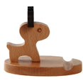 thumbnail image 4 of Soporte de escritorio para teléfono celular, bonito soporte de madera para teléfono móvil con base antideslizante, se adapta a todos los teléfonos inteligentes, decoración de escritorio, 4 of 5