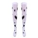 thumbnail image 1 of 1 Pair Cow Pattern Breathable Stockings Knee High Socks Nylon Stockings, 1 of 3