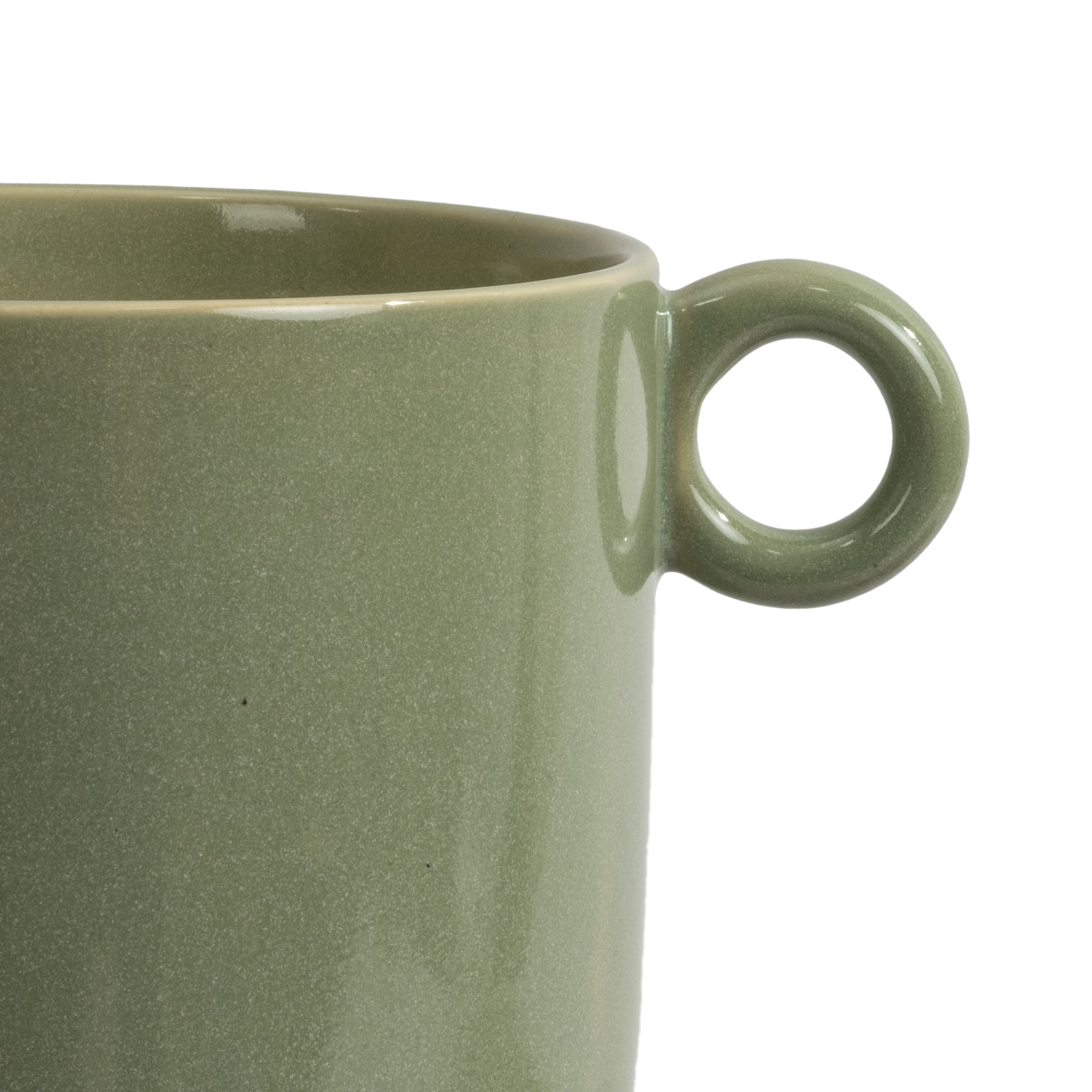 Beautiful 6" Soft Teal Handled Ceramic Planter by Drew Barrymore