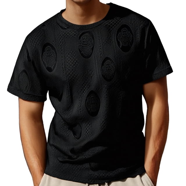 Men's Casual T Shirts For Outdoor Wear Slim Fit With Solid Design Comfortable And Easy To Care Perfect For Summer And Fall Use