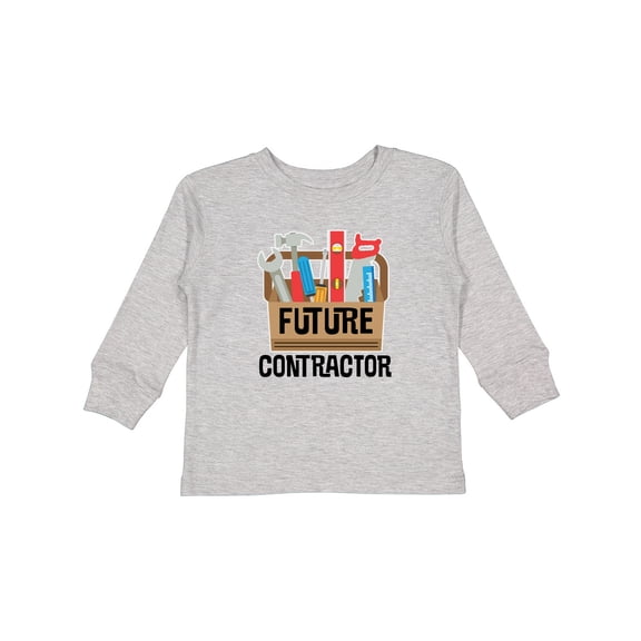 Inktastic Construction Future Contractor Boys or Girls Long Sleeve Toddler T-Shirt