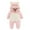 Pink, variant on Baby Snowsuit Hoodie Bear Ear Infant Romper Newborn Outfit Warm Baby Girl Winter Clothes 12-18 Months