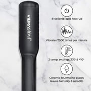 Vibrastrait Essential Vibrating Ceramic Tourmaline Ionic Flat Iron, 1.5-inch - Fast, Frizz-Free Ceramic Hair Straightener with Easy, Gentle Glide for Waves, Curls, Smooth Hair
