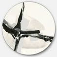 thumbnail image 1 of Designart 'Abstract Neutral I' Geometric Metal Circle Wall Art, 1 of 3