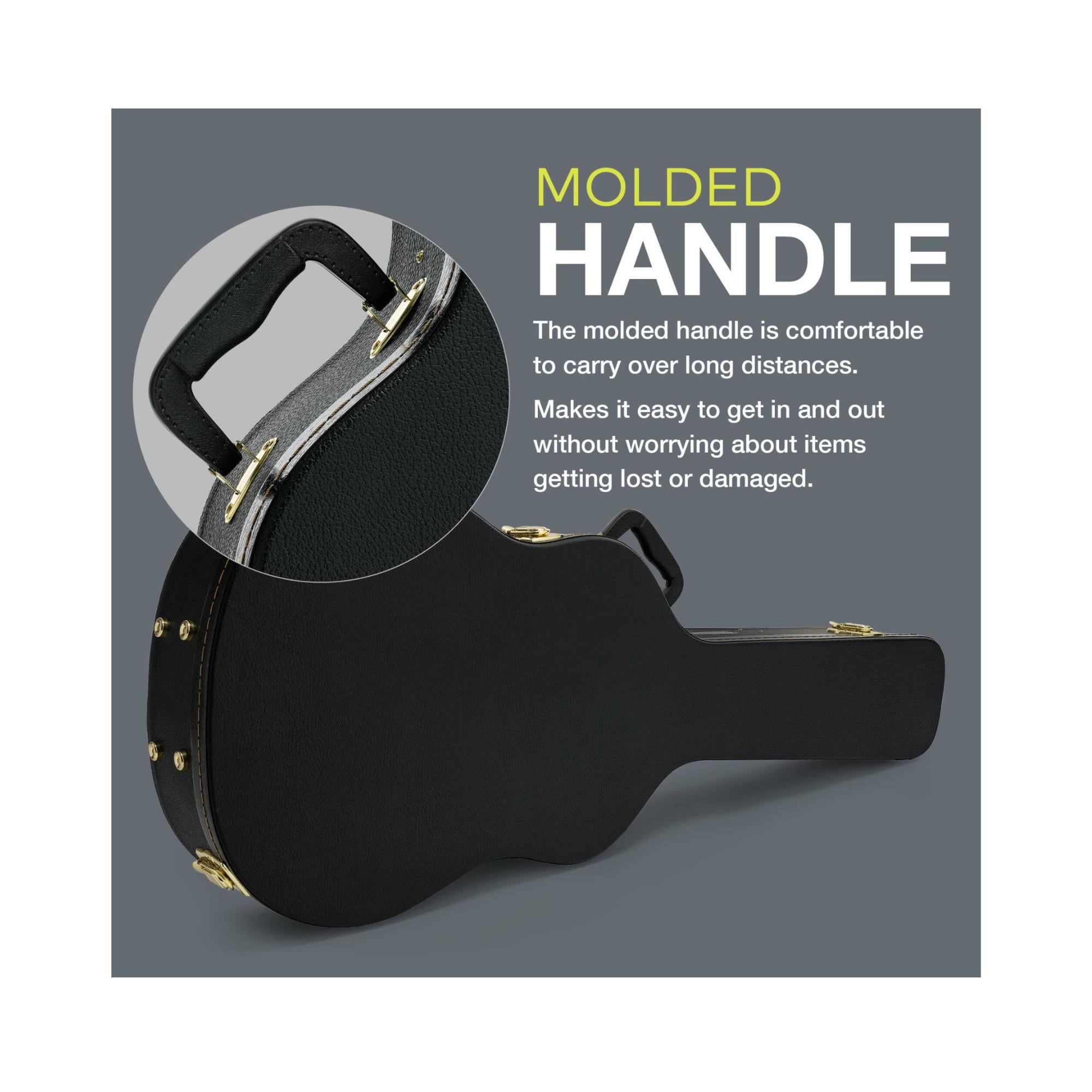Knox Gear KN-GC02 40-Inch Hard Shell Acoustic Concert Guitar Case