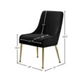 thumbnail image 3 of Meridian Furniture Owen 19.5"H Velvet Dining Chair in Black (Set of 2), 3 of 5