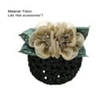 thumbnail image 3 of ievspot 1 Pcs Fashion Hair Snood Net Barrette Mesh Flower and Faux Pearl Decor Clip Elastic Bun Bow Headdress, 3 of 6