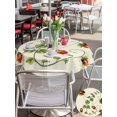 thumbnail image 5 of Outdoor Tablecloths with Umbrella Hole & Zipper, Ladybugs Eucalyptus Round Tablecloth 54 Inch, Spring Botanical Leaves Green Waterproof Table Cloth, Patio/Pool/Picnic Table Covers, 5 of 8