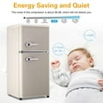 thumbnail image 6 of 3.5 Cu. Ft Mini Fridge Compact Refrigerator with Top-Freezer,7- Level Adjustable Thermostat, Adjustable Shelves For Bedroom, Office, Kitchen, Apartment, Red, 6 of 7