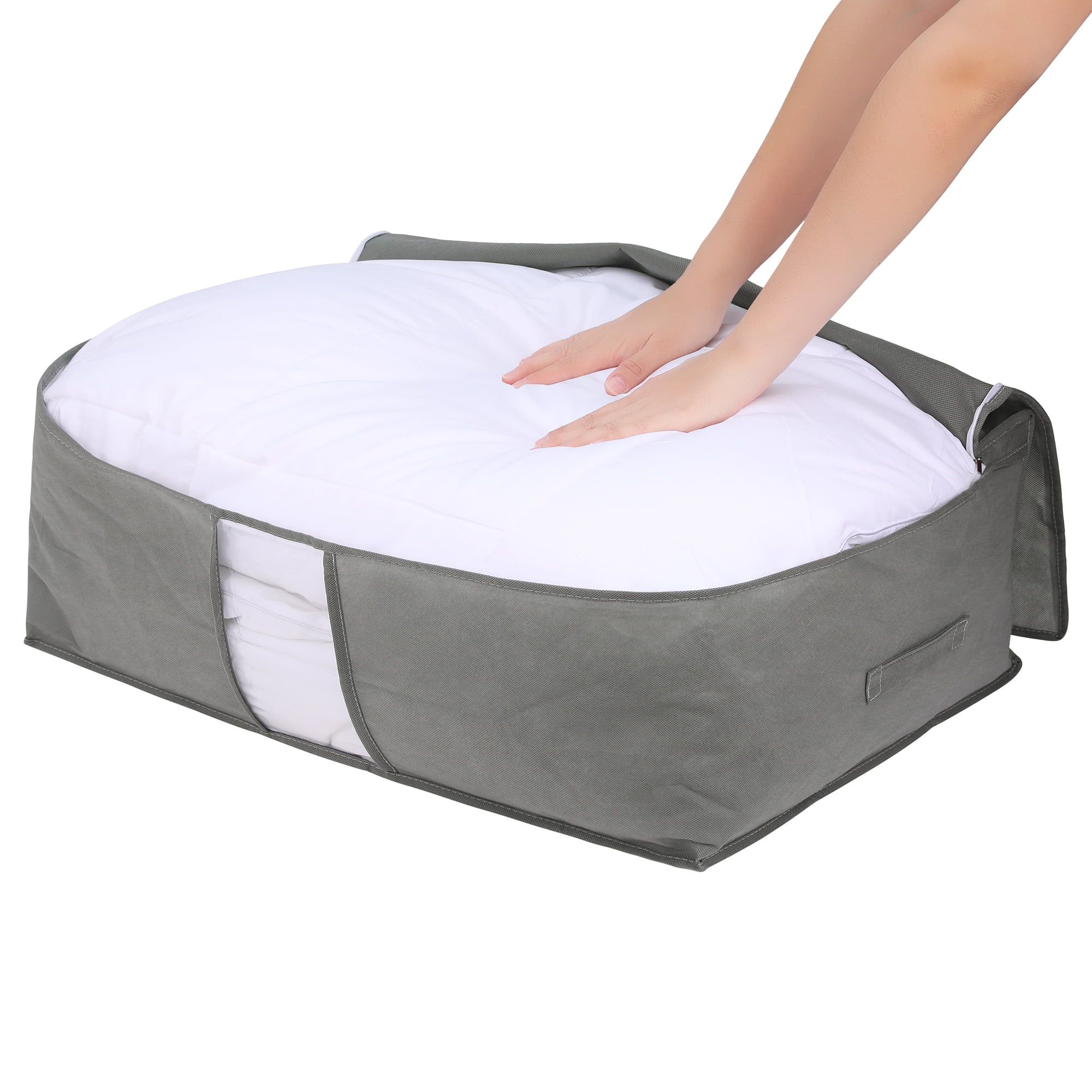 Unique Bargains 1 Pack Clothes Storage Bags Moving Bags Gray 25*17*8in