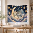 thumbnail image 5 of Dragon Closed Eyes With Horns Sleeping Peacefully Textured, Mystical Fantasy for Space Lovers, Galaxy Room Decor, Graduation Gift, Tapestry Wall Hanging for Bedroom and Dorm, 5 of 7
