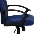 thumbnail image 3 of Mid-Back Navy Fabric Executive Swivel Chair with Nylon Arms, 3 of 9