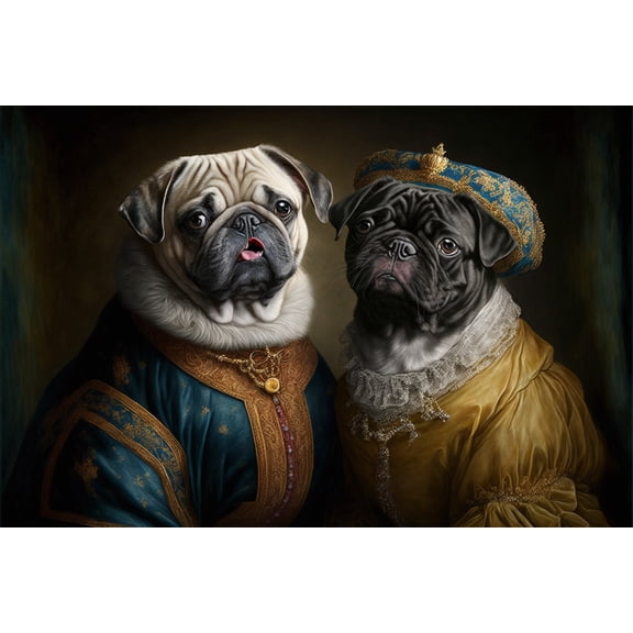 24x36 gallery poster, Royal Pugs