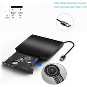 External CD DVD Drive USB 3.0, Premium Portable CD DVD +/-RW Optical Drive Burner Writer for Windows 10/8/7 Laptop Desktop Mac MacBook Pro Air iMac HP Dell LG Asus Acer Lenovo Thinkpad