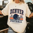 thumbnail image 3 of Denver American Football Team Vintage, Fan Broncos American Football Men Women Casual Streetwear Deon Unisex Comfort Tee T Shirt, Color: Pepper, Size: 4XL, 3 of 5