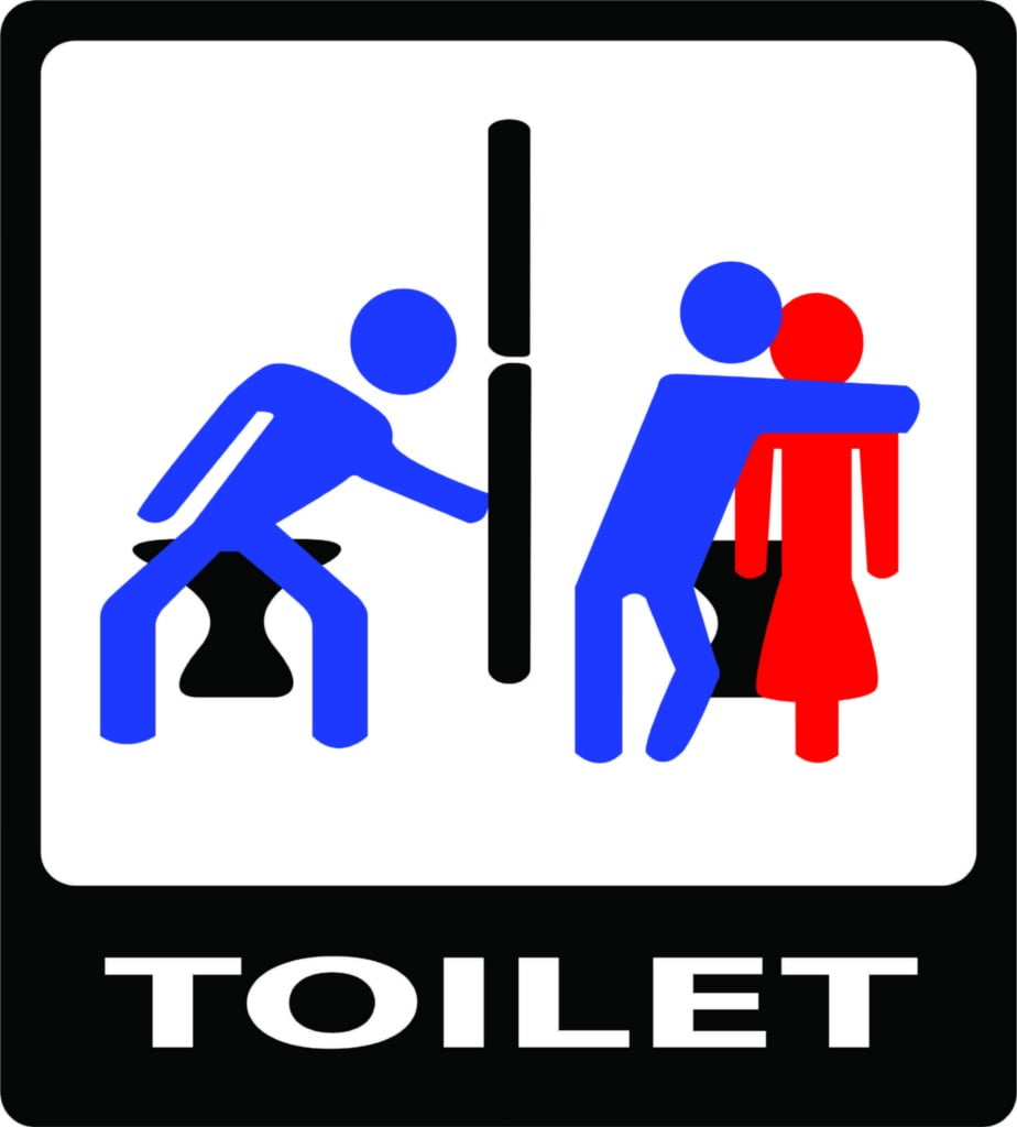 New Wall Ideas Toilet Restroom Signs 8 Inches X 12 Inches - Walmart.com