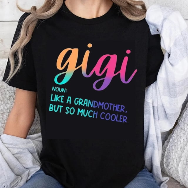 Camiseta 100% Algodón "Como Abuela, Pero Mucho Más Cool" - Divertido Regalo para Abuelas, Mujeres y Niñas