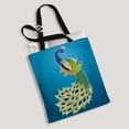 thumbnail image 2 of ABPHQTO Colorful Peacock Canvas Bag Reusable Tote Grocery Shopping Bags Tote Bag 14x16 inch, 2 of 2