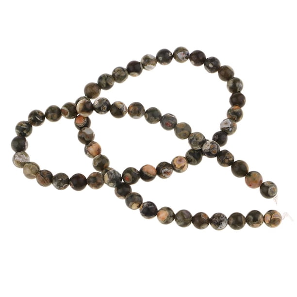 1 hebra de redondas naturales de jade polar sueltas para collar de bricolaje, , fabricación de joyas, manualidades con abalorios 62 piezas 6mm Soledad Granos redondos Polar jade