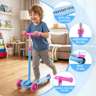Razor, Kiddie Three Wheel Kick Scooter, Folding, Blue - Walmart.com