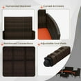 thumbnail image 4 of Gymax Set of 4 Furniture Set w/ Washable Cushions & Tempered Glass Coffee Table Orange, 4 of 7