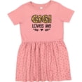 thumbnail image 3 of Inktastic Gigi Loves Me Grandchild Leopard Girls Toddler Dress, 3 of 5