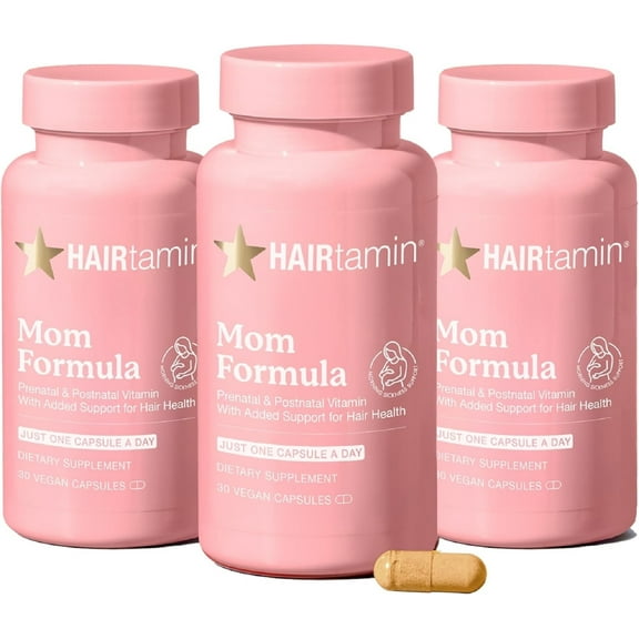 HAIRtamin MOM – Prenatal & Postnatal Hair Growth & Wellness Support – 90 Count (3 - pack)