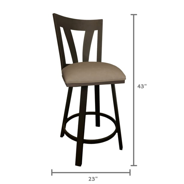 Lought Swivel Bar & Counter Stool, "Nomar" leg glides, Full weld