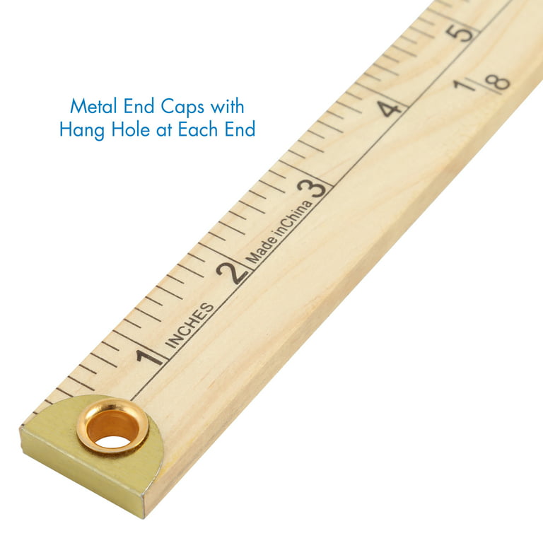 Buy Natural Wood Yard Stick with Hole for Hanging, 36 at S&S