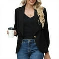 thumbnail image 6 of cocolona Womens Casual Blazers Long Sleeve Button Open Front Business Office Work Jacket Fall Fashion Solid Color Suit Coat, 6 of 6