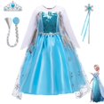 thumbnail image 1 of 2023 Disney New Girls Clothing Frozen Elsa Anna Princess Dress para niñas Kid Cosplay Halloween Party Dress Snow Queen Fantasia9-10T (tag 150) Gao Jinjia LED, 1 of 2