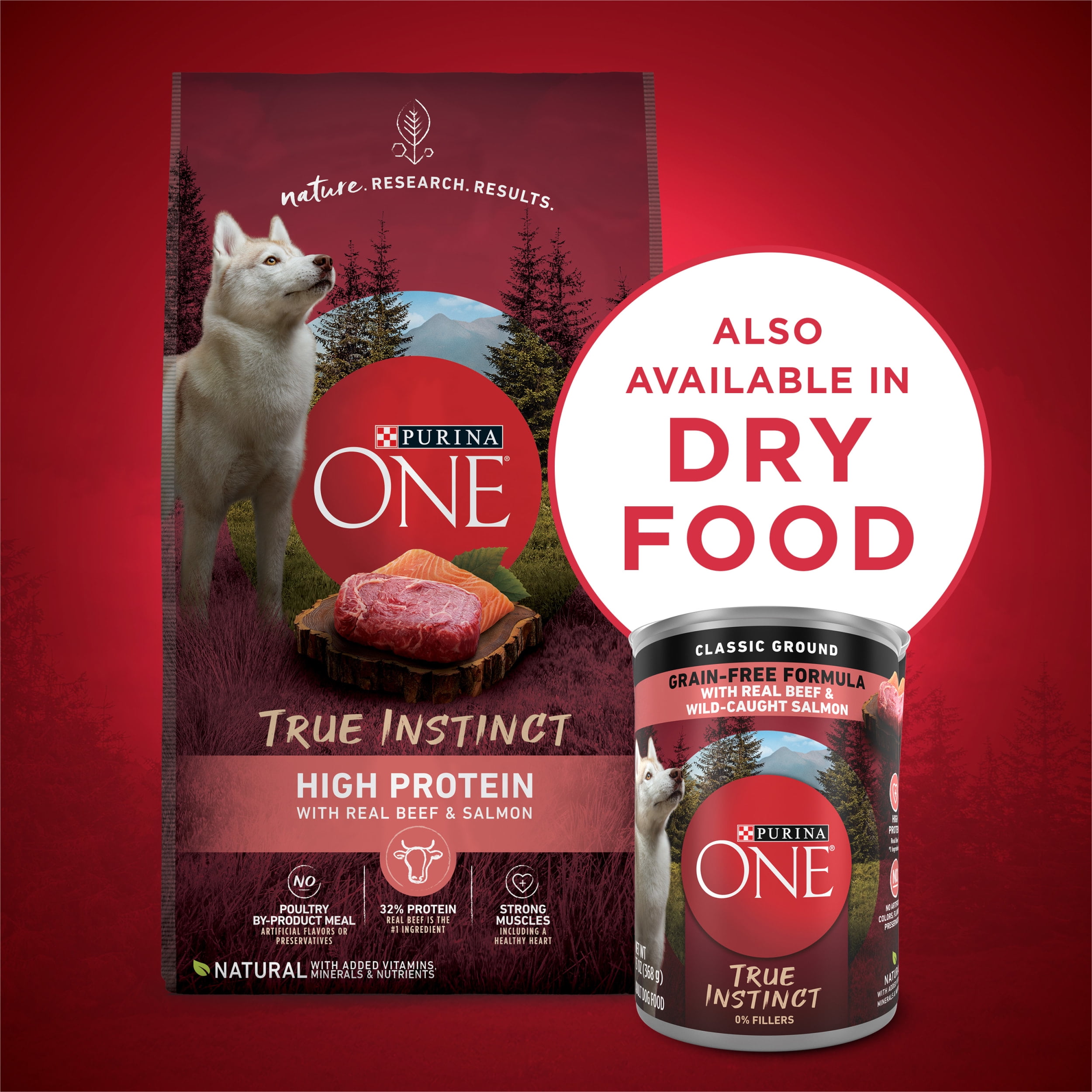 Purina One True Instinct Classic Ground Wet Dog Food 13 oz Cans