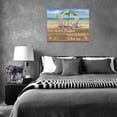 thumbnail image 3 of Beach Coastal Wall Art Ocean Turtle Sea Gull Pictures Beach Bathroom Wall Decor Bathroom Canvas Prints Painting Beach Decorations Framed Artwork for Bathroom Bedroom 16"x12", 3 of 5