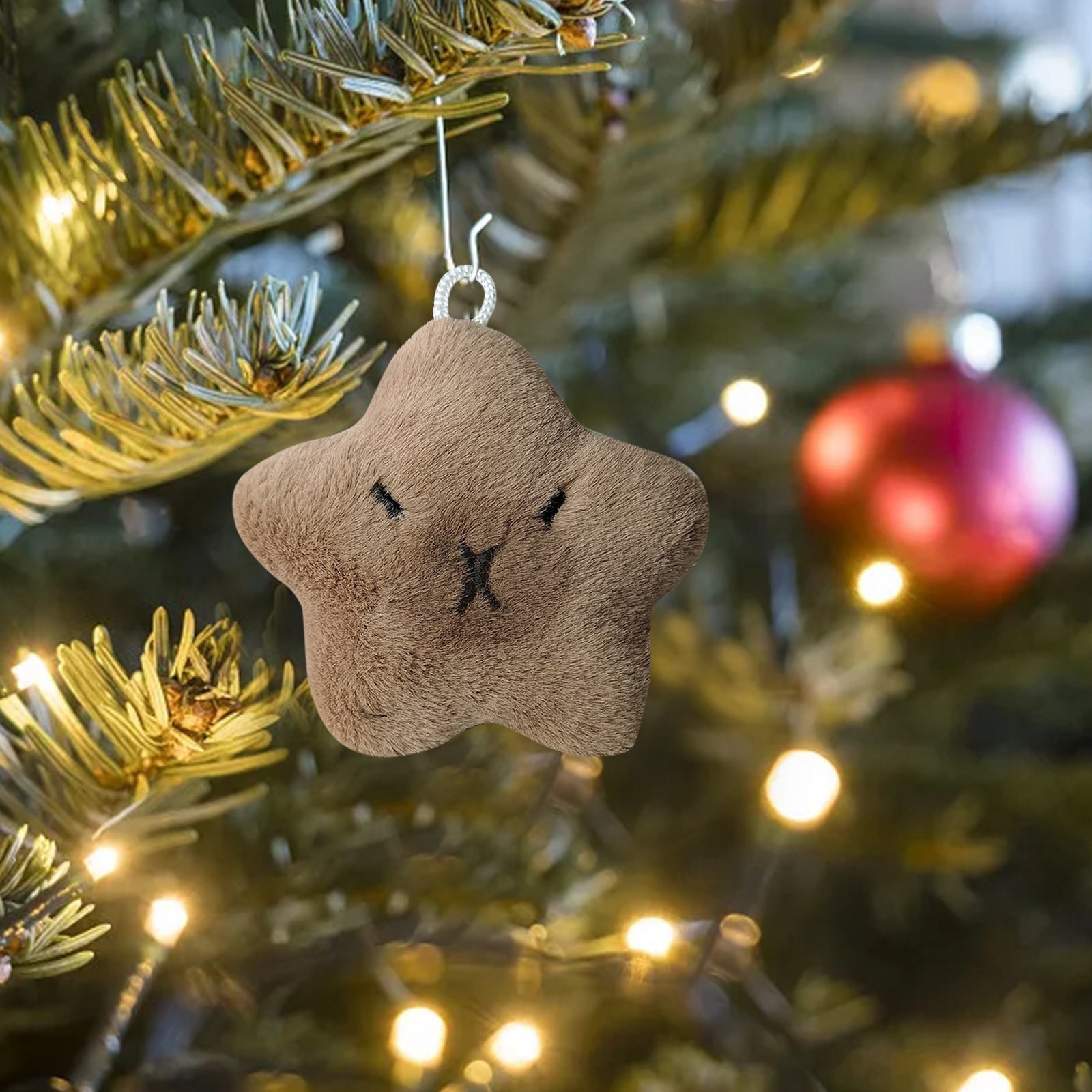 TIIFSWHS Christmas Tree Hanging Ornament Pendant Squeaky Capybara Bag ...