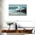 thumbnail image 3 of Elephant Stock Crashing Wave I Wall Art - Horizontal Multi Panel Canvas - Living Room Wall Decor - Beach Multi Panel - Teal And Blue Decor By Tim O'toole - 33" x 20", 3 of 8