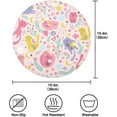 thumbnail image 4 of Coolnut Pink Cat Round Placemats Waterproof Non-Slip Washable Place Mats Polyester Table Mats Set of 1 Heat Resistant for Home Kitchen Holiday Party Home Decor Gifts, 4 of 7