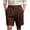 Brown, variant on Chino Shorts Men Pleated Front Golf Shorts Work Casual Shorts Lightweight Button Dress Short Pants with Pockets Brown M