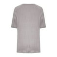 thumbnail image 5 of Tittly T Shirts for Women Spring Tops for Women Women's Tops Trendy Casual 2025 Crew Neck Lightweight Shirts Knit Tunic Basic T Shirt Tshirts Shirts Basic Tees Grey XL, 5 of 5