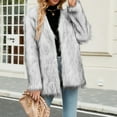 thumbnail image 4 of Rdhnmea Women's Luxury Faux Fur Coat Jacket Open Front Long Sleeve Winter Warm Coats Overcoat Outwear, 4 of 5