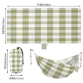 thumbnail image 2 of Hanging Hammock Portable Travel Camping For Outdooor Beach Camping Hiking Gingham in Olive Green, 2 of 8