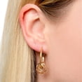 thumbnail image 5 of Alexa Starr K876-EP1-G Goldtone or Silvertone Faceted Glass Bead Hoop Earrings, 5 of 5