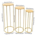 3PCS Cylinder Pedestal Stands, Gold Metal Plant Round Cylinder Stand ...